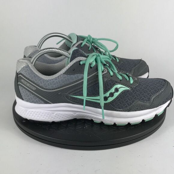 Saucony Grid Cohesion 10 Gray/Green Running Shoes S15333-3 Women’s Size 9.5 - Picture 4 of 12